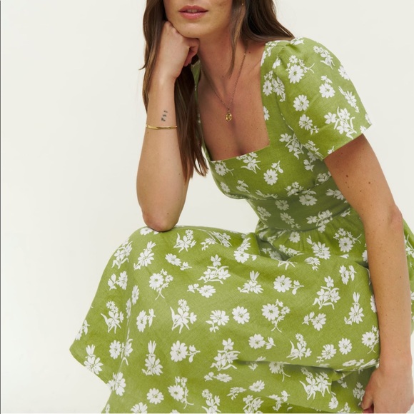 Reformation Pacome Linen Dress - Picture 1 of 8